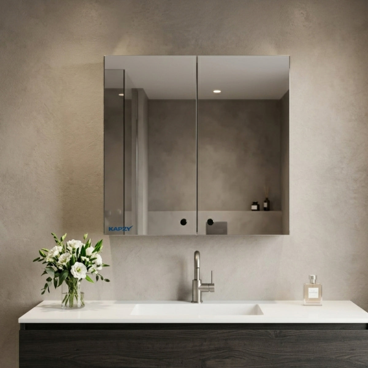 MIRROR CABINET 18X18 SS